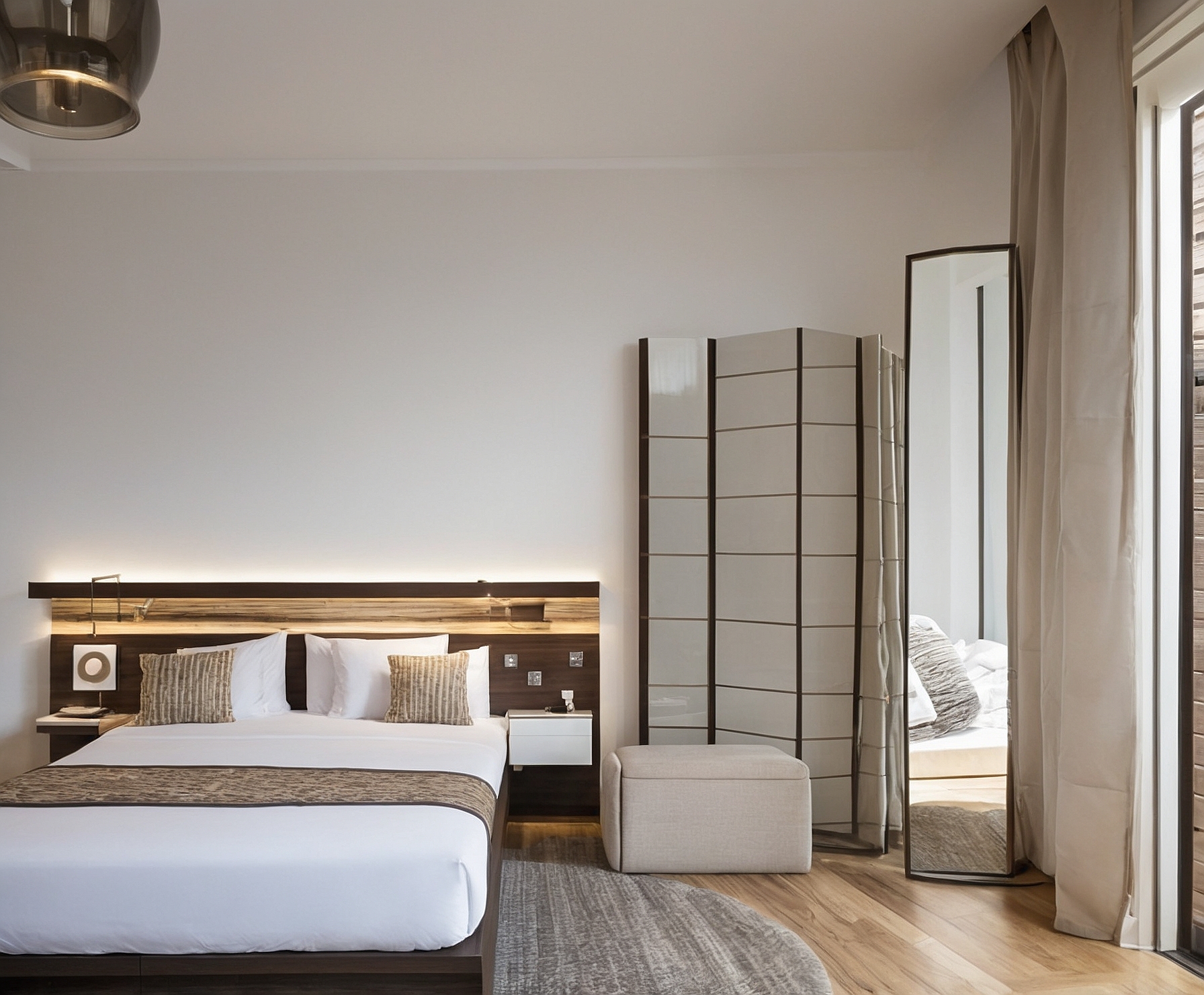 Revestimiento elegante en hotel boutique